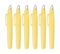 PATIKIL 6 Pcs Highlighters Set, Chisel Tips Dry-Quickly Bible Highlighter Markers with Triangle Hook No Ink Bleeding for Notes Journaling Pain Office Supplies, Yellow