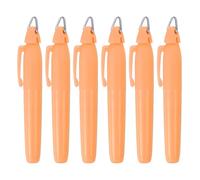 PATIKIL 6 Pcs Highlighters Set, Chisel Tips Dry-Quickly Bible Highlighter Markers with Triangle Hook No Ink Bleeding for Notes Journaling Pain Office Supplies, Orange