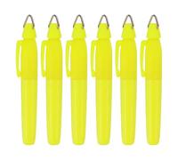 PATIKIL 6 Pcs Highlighters Set, Chisel Tips Dry-Quickly Bible Highlighter Markers with Triangle Hook No Ink Bleeding for Notes Journaling Pain Office Supplies, Fluorescent Yellow