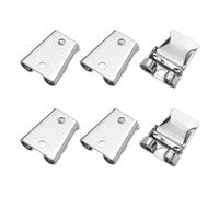 PATIKIL 6 Pcs Iron Bolo Tie Clasp, Blank Bolo Tie Buckle Accessories Slider Clasp Replacement for DIY Craft Making Bag Leather Handbags, 0.9"x0.7", Silver Tone