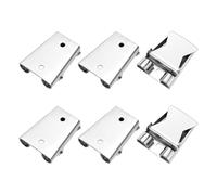 PATIKIL 6 Pcs Iron Bolo Tie Clasp, Blank Bolo Tie Buckle Accessories Slider Clasp Replacement for DIY Craft Making Bag Leather Handbags, 1.2"x1", Silver Tone