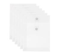 PATIKIL 6 Pcs Kraft Paper Envelope with String Tie Closure, 5.5 x 4 Inch Vintage Envelopes File Folder Bag for Office Business Home Card Storage Document Organize, Transparent