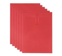 PATIKIL 6 Pcs Kraft Paper Envelope with String Tie Closure, A4 Vintage Envelopes File Folder Bag for Office Business Home Card Storage Document Organize, Red