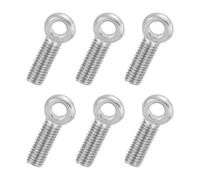 PATIKIL 6 Pcs M10x40mm Shoulder Swing Lifting Eye Bolt, 304 Stainless Steel Metric Full Thread Fisheye Eye Slip Hole Screw Rigging Bolt Metal Fasteners Screws, Silver Tone