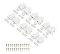 PATIKIL 6 Pcs Magnetic Push Latch, 2.36" x 2.87" Small Double Push to Open Door Touch Latches Cabinet Push Release Press Out Catches for Hidden Kitchen Wardrobe Closure Drawer, White