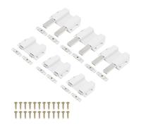 PATIKIL 6 Pcs Magnetic Push Latch, 4.53" x 3.94" Big Double Push to Open Door Touch Latches Cabinet Push Release Press Out Catches for Hidden Kitchen Wardrobe Closure Drawer, White