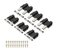 PATIKIL 6 Pcs Magnetic Push Latch, 4.53" x 3.94" Big Double Push to Open Door Touch Latches Cabinet Push Release Press Out Catches for Hidden Kitchen Wardrobe Closure Drawer, Black