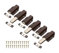 PATIKIL 6 Pcs Magnetic Push Latch, 4.57" x 1.85" Big Single Push to Open Door Touch Latches Cabinet Push Release Press Out Catches for Hidden Kitchen Wardrobe Closure Drawer, Brown