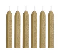 PATIKIL 6 Pcs Sealing Wax Sticks, Wax Seal Sticks with Wicks Vintage Traditional Style for Stamp Seals Envelope Letter Wedding Invitations Crafting Wrapping, Retro Bronze Gold