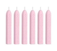 PATIKIL 6 Pcs Sealing Wax Sticks, Wax Seal Sticks with Wicks Vintage Traditional Style for Stamp Seals Envelope Letter Wedding Invitations Crafting Wrapping, Pink