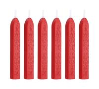 PATIKIL 6 Pcs Sealing Wax Sticks, Wax Seal Sticks with Wicks Vintage Traditional Style for Stamp Seals Envelope Letter Wedding Invitations Crafting Wrapping, Red