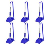 PATIKIL 6 Pcs Secure Pen with Adhesive Chain and Security Pen Holder, Reception Counter Pens Desktop Pen Black Ink Refills for Desk Workplace Office Home Supplies, Blue