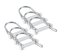 PATIKIL 6 Pcs Trailer Coupler Pins, 5/16" x 1.8" (8mm x 45mm) Safety Wire Lock Hitch Pin Arch Shaft Spring Locking Clip Half Round with Loop for Farm Trailers Lawn Garden Wagons