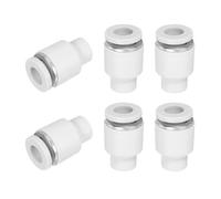 PATIKIL 6 Pcs Tubing Quick Fitting Cap, 6 Mm(1/4") Tube OD Plastic Tubing Pneumatic Cap Push to Connect Quick Cap Plug Fitting Accessories for Pneumatic System Pipeline Connection, White