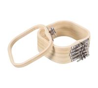 PATIKIL 6 Pieces 4.7" x 4.7" Square Embroidery Hoops, Adjustable Bamboo Cross Stitch Hoops Ring Embroidery Frame Punch Needle Hoop for Sewing, Needlework, DIY