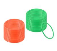 PATIKIL 6" Plastic Ring-Toss Rings for Bottles, 30 Pack Carnival Rings Plastic Hoops for Speed and Agility Practice Outdoor Party Favor, Orange/Green