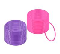 PATIKIL 6" Plastic Ring-Toss Rings for Bottles, 30 Pack Carnival Rings Plastic Hoops for Speed and Agility Practice Outdoor Party Favor, Pink/Purple