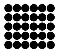 PATIKIL 6" Round Floor Sticker, 30 Pack Floor Spot Marker Self Adhesive Waterproof Vinyl Line Up Sign Decorative Stickers for Classroom, Black