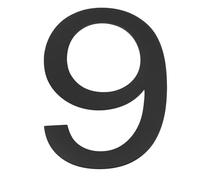 PATIKIL 6" Self-adhesive House Numbers for Outside Stick On, 1 Pcs Stainless Steel Address Visibility Signs for House Address Outside Garden Door Mailbox Decor Office Number, Number 9