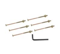 PATIKIL 6 Set Bunk Bed Bolts and Nuts Kit, M6x120mm Furniture Bolts Hex Drive Socket Cap Hardware Replacement for Beds Headboards Chairs