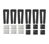 PATIKIL 6 Sets High Calibration Fan Blade Balance Tool Includes 6 Pcs Plastic Clips and 12 Pcs Metal Adhesive 5G Weight, White/Black