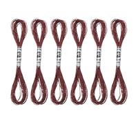 PATIKIL 6 Skeins Embroidery Floss, Metallic Embroidery Thread Nylon Threads Bracelets String for Cross-Stitch Hand Embroidery, Dark Red