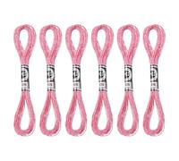 PATIKIL 6 Skeins Embroidery Floss, Metallic Embroidery Thread Nylon Threads Bracelets String for Cross-Stitch Hand Embroidery, Pink
