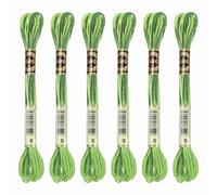 PATIKIL 6 Skeins Embroidery Floss, Polyester Embroidery Threads Bracelets String for Cross-Stitch Hand Embroidery, Green