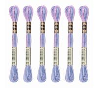 PATIKIL 6 Skeins Embroidery Floss, Polyester Embroidery Threads Bracelets String for Cross-Stitch Hand Embroidery, Pink Purple