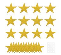 PATIKIL 6" Star Cutouts, 36 Pack Star Cutout Shine Paper Stars for Classroom Decoration DIY Craft Project Bulletin Board Wall Poster, Golden