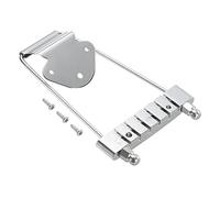 PATIKIL 6 String Guitar Trapeze Tailpiece Bridge for Jazz Acoustic Guitar Bass Replacement Silver