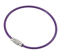 PATIKIL 6" Wire Keychain Cable, 12 Pcs Stainless Steel Key Ring Cable Large Key Ring Keychain Loop Luggage Tags Loops for Hanging Luggage Tags, Keyrings, Cards, Purple