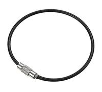 PATIKIL 6" Wire Keychain Cable, 12 Pcs Stainless Steel Key Ring Cable Large Key Ring Keychain Loop Luggage Tags Loops for Hanging Luggage Tags, Keyrings, Cards, Black