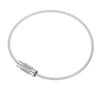 PATIKIL 6" Wire Keychain Cable, 12 Pcs Stainless Steel Key Ring Cable Large Key Ring Keychain Loop Luggage Tags Loops for Hanging Luggage Tags, Keyrings, Transparent
