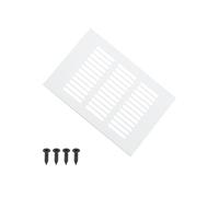 PATIKIL 6 x 4 Inch Door Air Vent Cover, 1 Pcs Heavy Duty Aluminum Grille Ventilation Cover Louvered with Mounting Screws for Cabinet Wardrobe Door, Silver