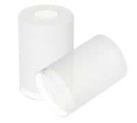 PATIKIL 6 x 4 Inch White Linen Glass Shades Replacement, 2pcs Handmade Glass Lamp Shade Cylinder Lampshade Light Fixture with 1-5/8" Fitter for Chandelier Pendant Wall Sconces