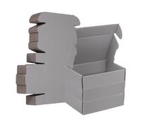 PATIKIL 6 x 4 x 1.6 Inch Shipping Boxes, 30 Pack Color Corrugated Cardboard Box Cute Carton Boxes Literature Mailer for Mailing Packaging Small Business Gift Storage, Gray