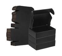 PATIKIL 6 x 4 x 1.6 Inch Shipping Boxes, 30 Pack Color Corrugated Cardboard Box Cute Carton Boxes Literature Mailer for Mailing Packaging Small Business Gift Storage, Black