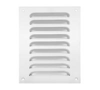 PATIKIL 6 x 8 Inch 304 Stainless Steel Vent Cover, Screen Air Grille Ventilation Cover HVAC Louvered Grill for Home Kitchen Fireplace Bathroom Wall Ceiling, Silver Tone