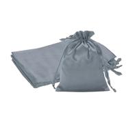 PATIKIL 6 x 8 Inch Satin Bags with Drawstring, 3 Pcs Silk Drawstring Gift Bags Wedding Favor Pouch for Jewelry Candy Christmas Party Graduation Birthday Easter, Gray