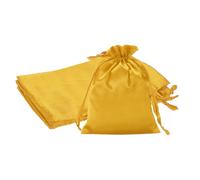 PATIKIL 6 x 8 Inch Satin Bags with Drawstring, 3 Pcs Silk Drawstring Gift Bags Wedding Favor Pouch for Jewelry Candy Christmas Party Graduation Birthday Easter, Gold
