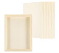 PATIKIL 6"x8" Panels Board, 6 Pack Unfinished Square Wood Canvas Panel for DIY Craft Painting Use, Wood Color