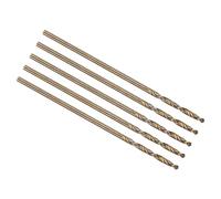 PATIKIL #60 Drill Bit, Micro Number Small Bits 4341 High-Speed Steel 118° Gold Finish for Soft Thin Metal Steel Wood Acrylic - 5 Pack