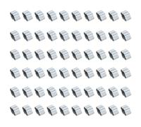 PATIKIL 60 Pack 3-5mm Double Ear Hose Clamp, Galvanized Steel O Clip Crimp Rings for Fuel Petrol Pipe Tube Fitting Connections, Silver Tone
