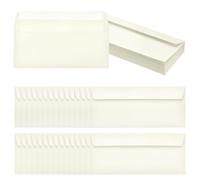 PATIKIL 60 Pack Beige #10 Business Envelopes, Colored Self Seal Letter Size Envelopes for Business Mailing Office Checks Invitation, 24.1 x 10.5 cm