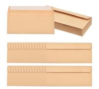 PATIKIL 60 Pack Brown #10 Business Envelopes, Colored Self Seal Letter Size Envelopes for Business Mailing Office Checks Invitation, 24.1 x 10.5 cm