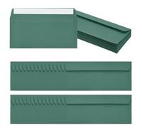 PATIKIL 60 Pack Dark Green #10 Business Envelopes, Colored Self Seal Letter Size Envelopes for Business Mailing Office Checks Invitation, 24.1 x 10.5 cm