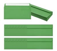 PATIKIL 60 Pack Light Dark Green #10 Business Envelopes, Colored Self Seal Letter Size Envelopes for Business Mailing Office Checks Invitation, 24.1 x 10.5 cm