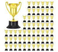 PATIKIL 60 Pack Mini Gold Trophies Award Plastic 3.3 Inch Small Trophy Cups First Place Winner Award Trophies Prize for Sports Soccer Football Tournament Competitions Party Favors