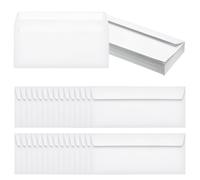 PATIKIL 60 Pack White #10 Business Envelopes, Colored Self Seal Letter Size Envelopes for Business Mailing Office Checks Invitation, 24.1 x 10.5 cm